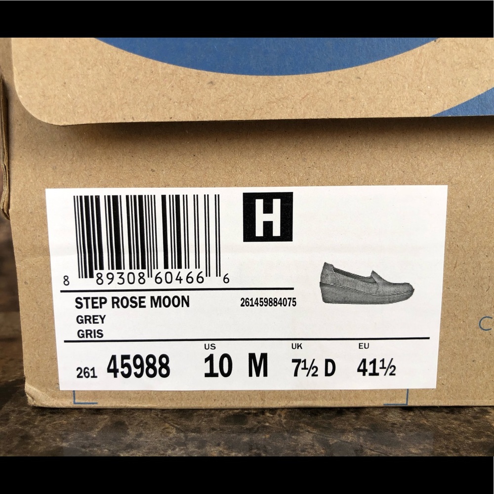 Clarks Cloudsteppers Step Rose Moon Slip-On Wedges - Picture 13 of 14